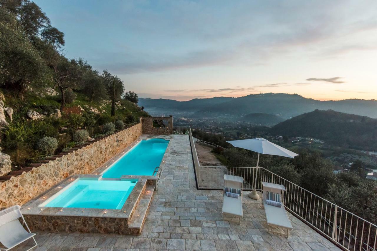 Charming Farmhouse In The Hills, Private Pool, Sea View, Dream Panorama Камайоре Экстерьер фото